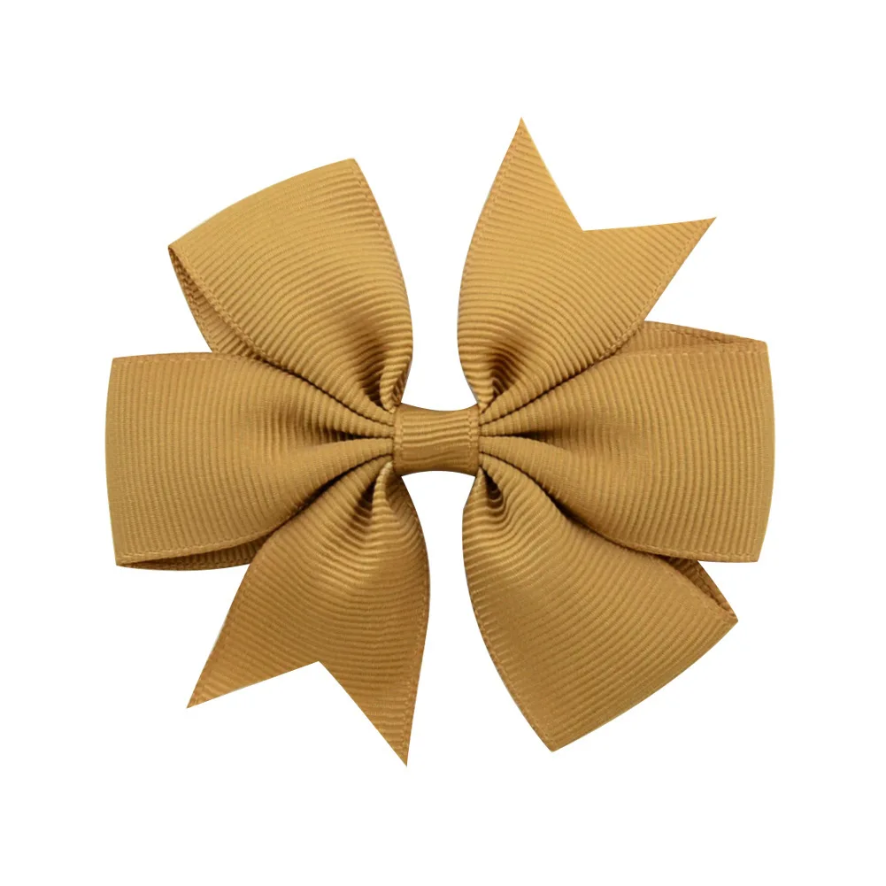 Лидер продаж 10 Цвет бантом украшения для волос шесть уши Однотонная одежда