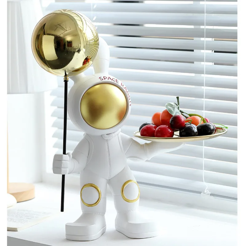 

Роскошный поднос в скандинавском стиле для хранения воздушных шаров в виде космического кролика, астронавта, кролика, крыльца, скульптура д...