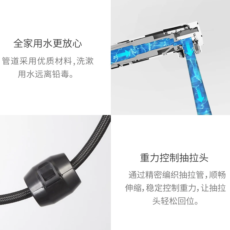 

Hot Sale Pull-out Faucet Washstand Retractable Faucet extender 360 Rotation Double Water Flower Switch bathroom accessories