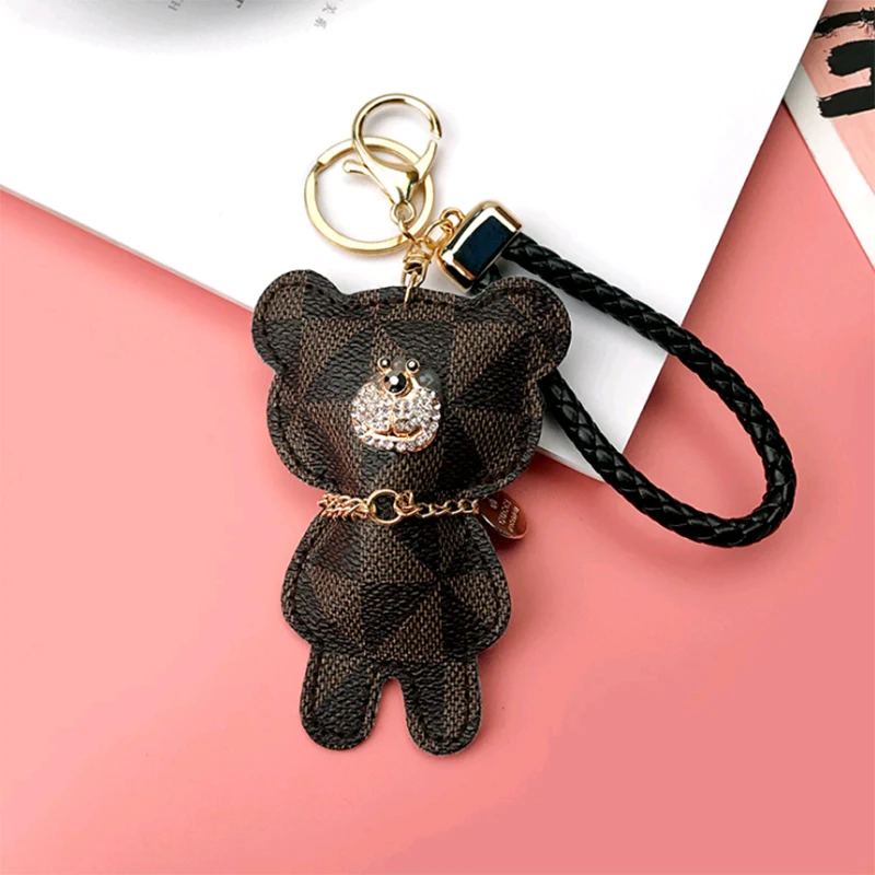 Новинка модные аксессуары для ключей брелок из искусственной кожи стразы с