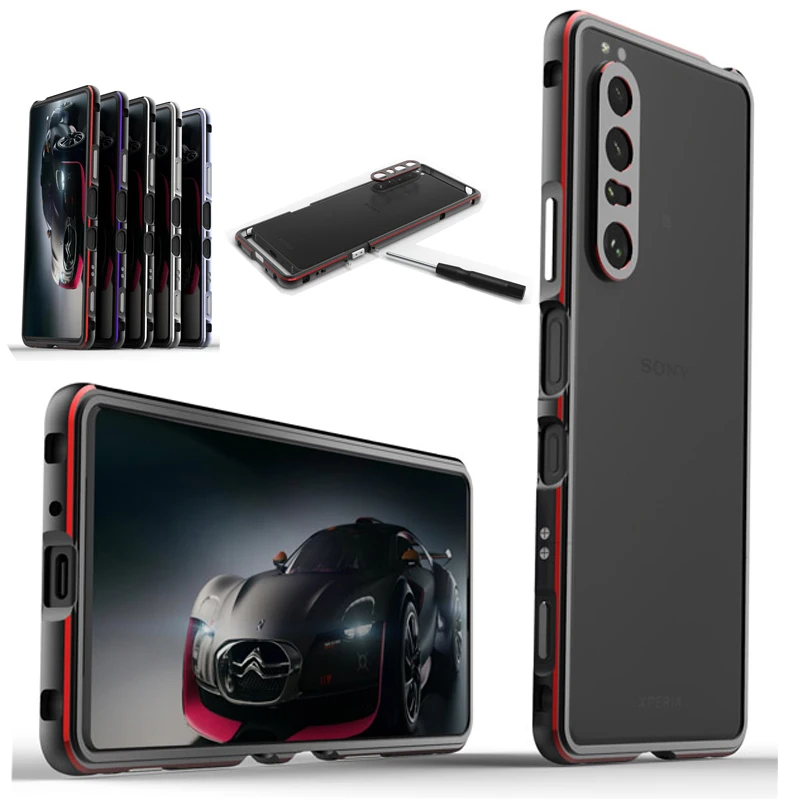 

Bumper Case For Sony Xperia 1 III Luxury Aluminum Metal Phone Frame for Sony Xperia 1III 1 iii Metal Protector