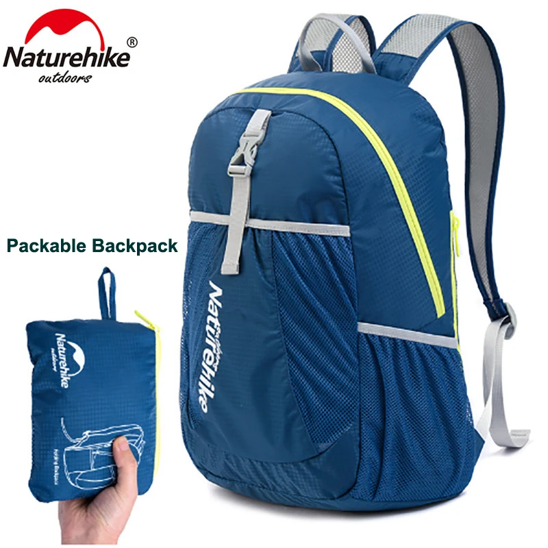 

NatureHike Outdoor Ultralight Packable Backpack Water Resistant Durable Folding Travel Bag Hiking Camping Cycling Daypack 22L