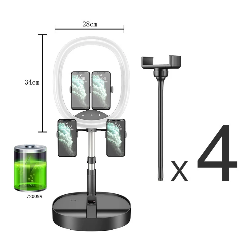 Светодиодный кольцевой светильник для селфи студийной фотосъемки со