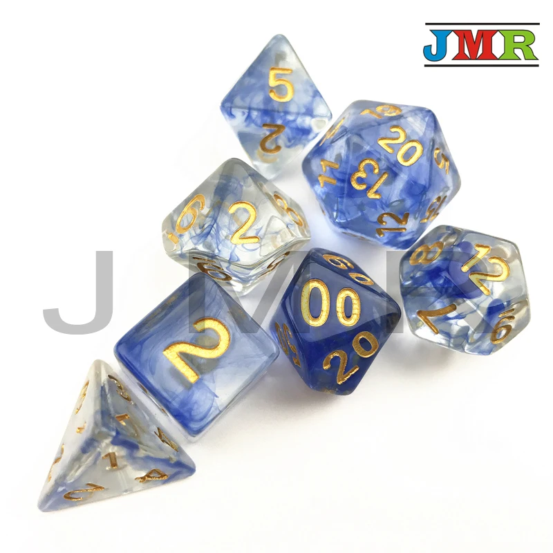 Совершенно новый небулярный Juegos De Mesa Dados набор D4 D6 D8 D10 % D20 для DnD настольной