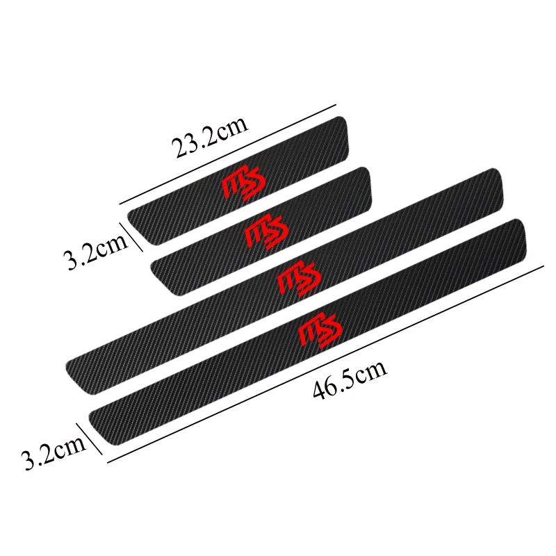 4PCS Waterproof Carbon Fiber Sticker Protective for mazda MS 2 3 6 M5 cx 5 Car accessories Automobiles | Автомобили и мотоциклы