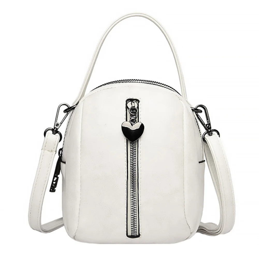 

1Pc PU Shoulder Bag Pretty Crossbody Fashion Messenger Bag (White)