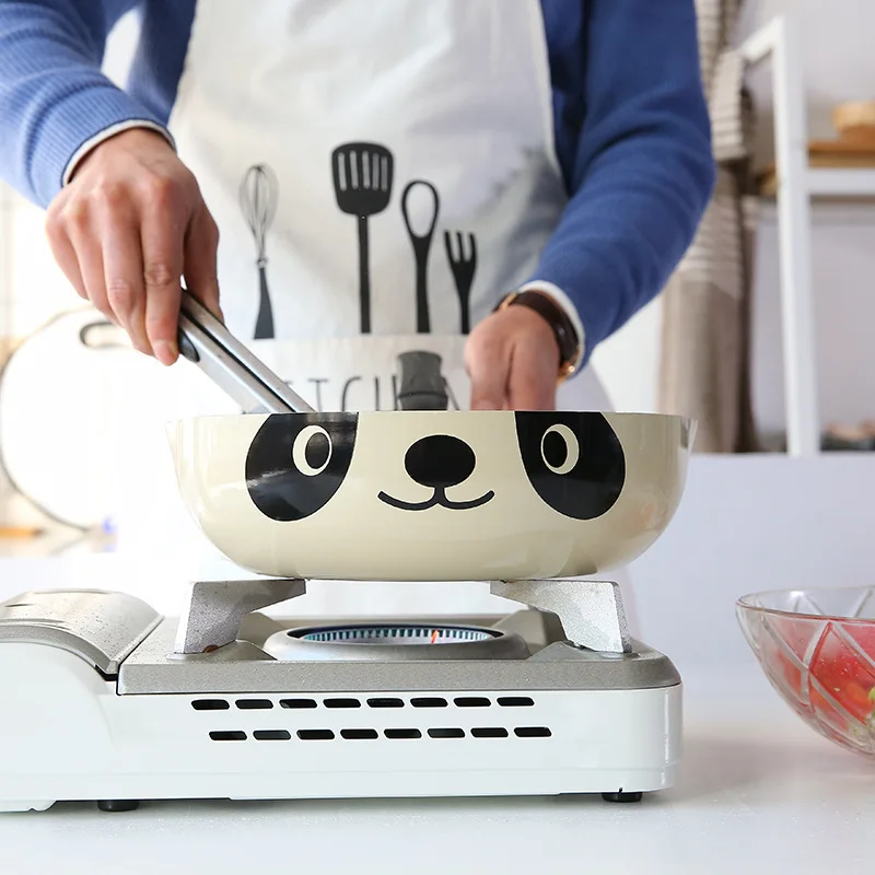 

Aluminum Alloy Frying Pan Japanese Maifan Stone Cookware Non-stick Large Wok Soup Pot Panda Flat Open Flame Induction Cooker