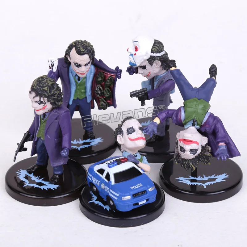 no box 5 шт./компл. DC Comics Бэтмен Темный рыцарь Джокер мини коллекция фигурок из ПВХ игрушечной модели куклы - Цвет: no box