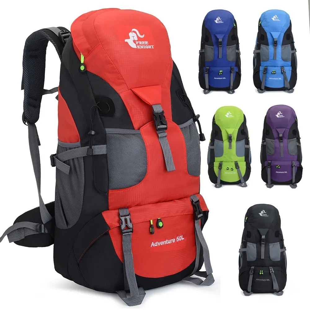 Туристический рюкзак 50 л, водонепроницаемая сумка для трекинга, для мужчин и женщин, для путешествий на открытом воздухе, велоспорта, альпин...