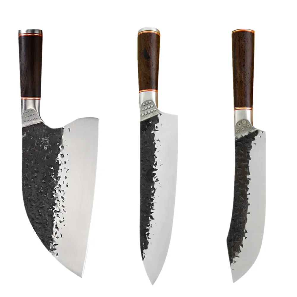 Stainless Steel Handmade Forged Kitchen Tool Butcher Chef Knife Slicing Cutting Sharp Blade Non-slip Accessory | Дом и сад