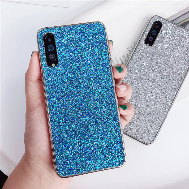 Мягкий пластиковый чехол с блестками чехол для samsung Galaxy A30 A50 A70 S10E S10 S9 S8 плюс S7 край A3 A5 J3 J4 J5 J6 J7 A6 A8 плюс A7 крышка