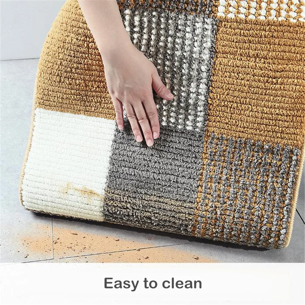 Толстый флокирующий домашний Коврик износостойкий напольный для ванной зоны