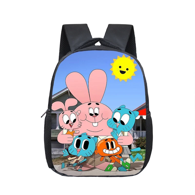 002 12 дюймов удивительный мир Gumball сумки для детского сада, школы книжные сумки Дети Малыш Детская сумка-рюкзак подарок - Цвет: 002