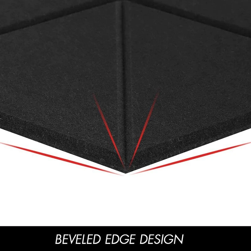 

12 Pack Acoustic Sound Proof Foam Panels,Hexagon Sound Absorbing Panel Beveled Edge Sound Panels,High Density Wall Tiles