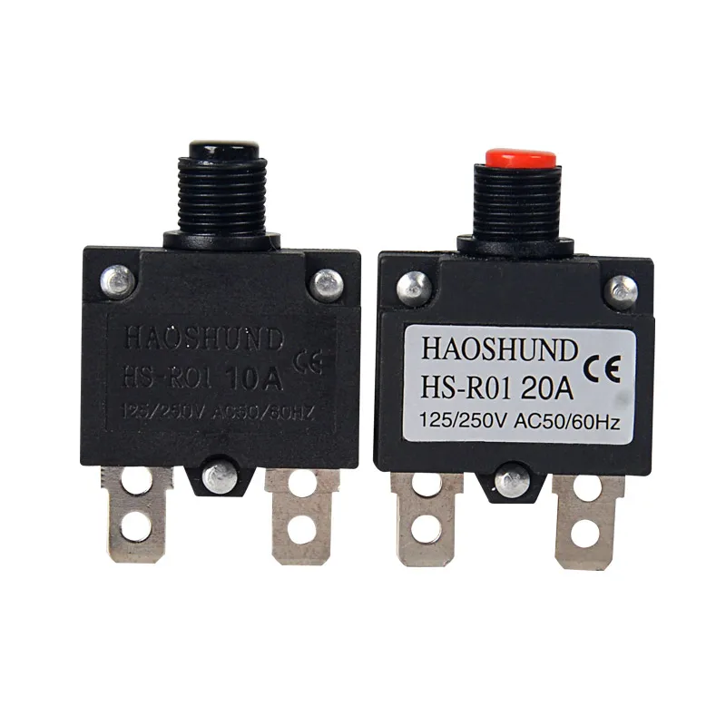 Power Overload Switch HS-R01 AC 125/250V 5A 10A 15A 20A Air Compressor Circuit Breaker Protector | Обустройство дома
