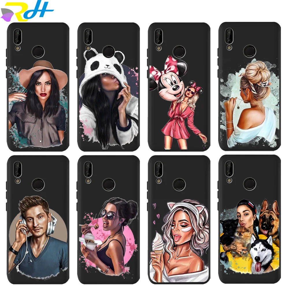 Чехол для huawei mate 10 Lite 20 Pro 30 чехол Etui Funda черный городской девочек красивых