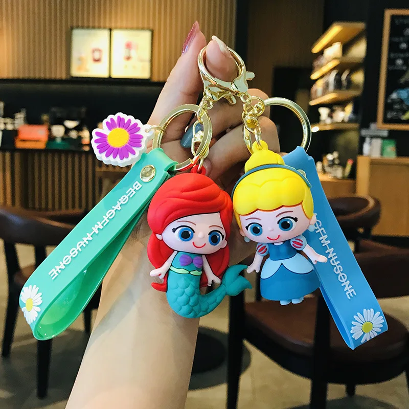 5 шт./лот Disney платье принцессы брелки для ключей с героями мультфильма Русалочка