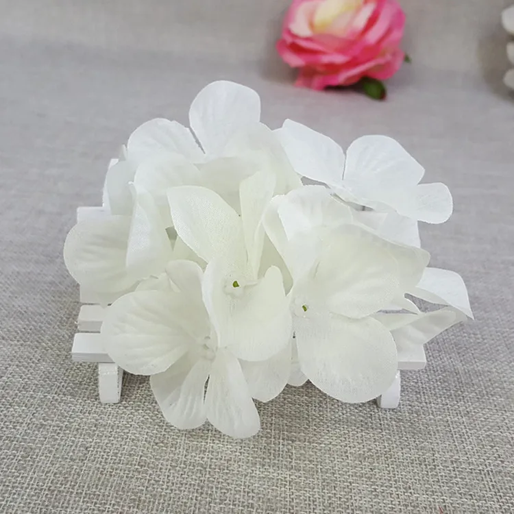 50pcs 12cm Artificial Silk Hydrangea Flower Heads For DIY Wreath Corsage Hair Dress Wall Road Lead Wedding Decoration | Дом и сад