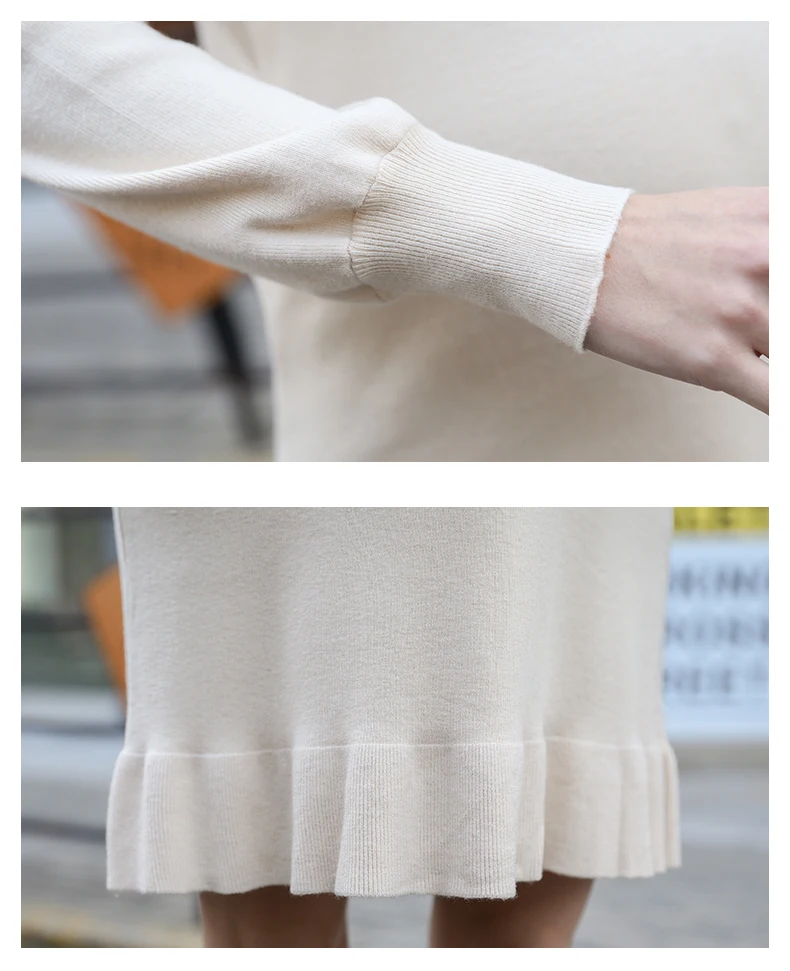 Maternity Dress Pregnancy Knit Dress Pregnancy Shirt Pregnant Women Autumn and Winter Skirt