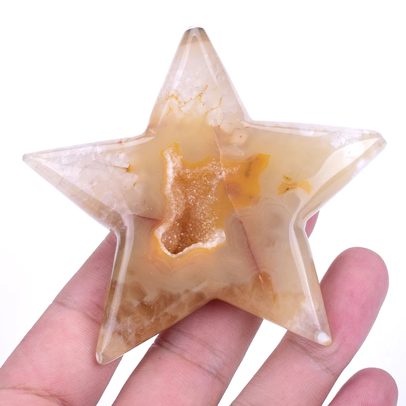 1 шт. натуральный жеод пентаграмма кристалл Целебный Камень агат энергетический