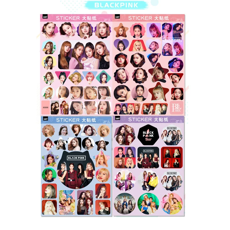 4 шт. Kpop Star BLACKPINK EXO GOT7 дважды наклейки для скрапбукинга альбом Дневник украшения Канцелярские товары школьные принадлежности веер подарки