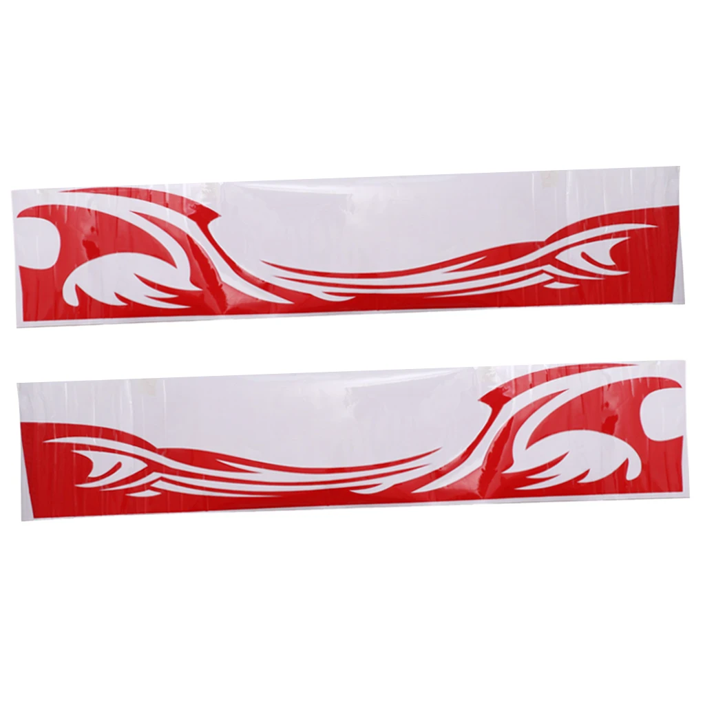 

2x Car Flame Totem Side Skirt Modified Personal Decoration Body Paste