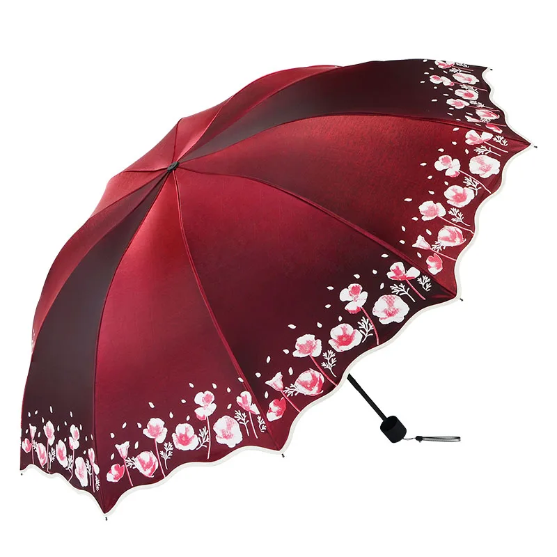 

Зонт женский, складной, ветрозащитный, легкий, с защитой от ультрафиолета, AB50UB