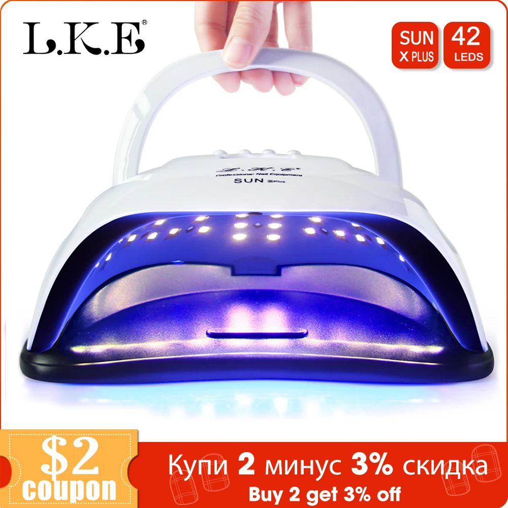 Сушилка для ногтей LKE SUNX plus УФ лампа с двойной мощностью Портативная маникюрный