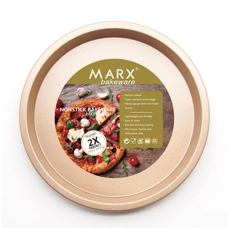 Сковорода для пиццы с золотым скрученным краем 8 дюймов форма выпечки круглых