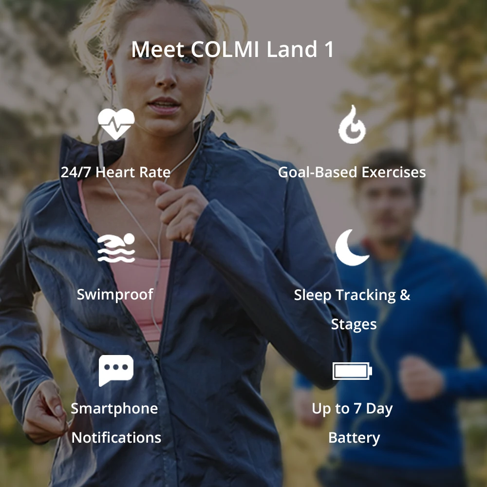 Умные часы Land 1 с сенсорным экраном IP68 водонепроницаемые Bluetooth спортивный