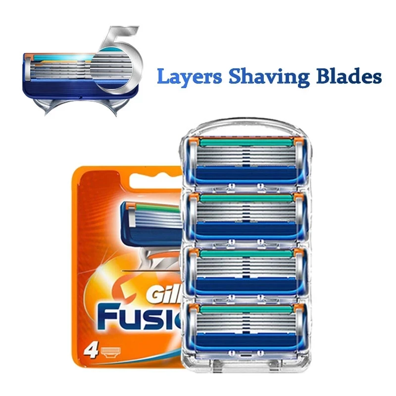 

4Pcs/pack Men Razor Blade Shaving Cassettes Facial Care Men Shaving Blades