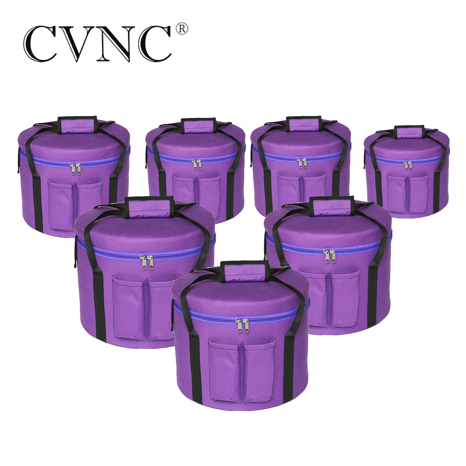 CVNC Набор из 7 шт. 6 12 &quotфиолетовый чехол для переноски хрустальных поющих Мисок| |