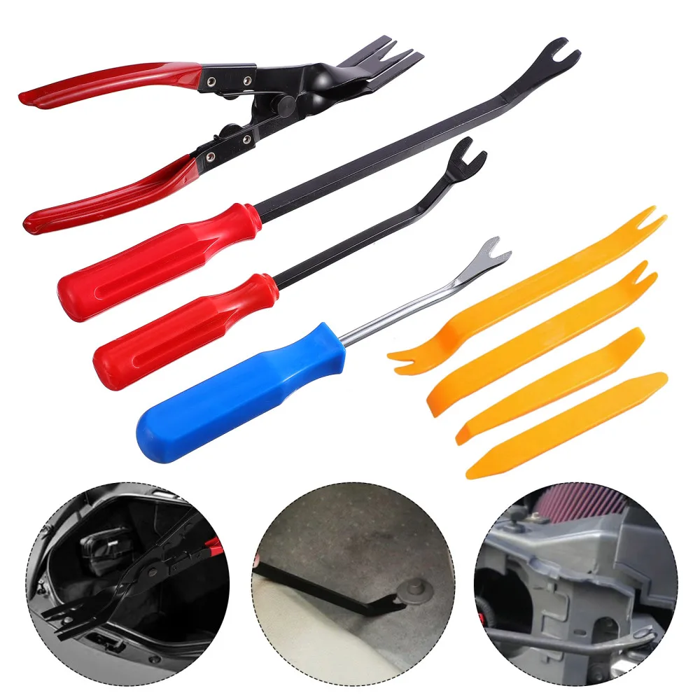 

8Pcs Auto Door Panel Removal Tool Kit Nail Puller Pry Tool Kit Accessories
