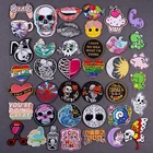 Искусственная одежда, вышитые нашивки для курток, искусственная рукоделие, аниме, Череп, металлическая музыка, патчи для одежды