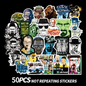td zw 50 pcslot american classic breaking bad stickers graffiti stickers for laptop luggage car pvc waterproof decal sticker free global shipping