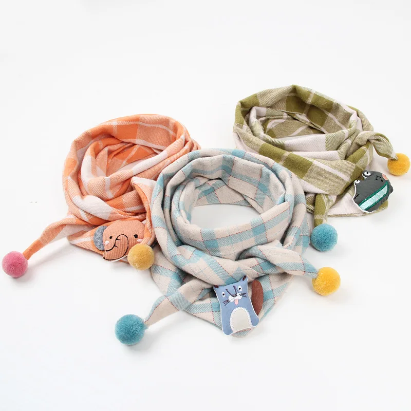 Модный детский хлопковый треугольный шарф нагрудники Осень зима воротник