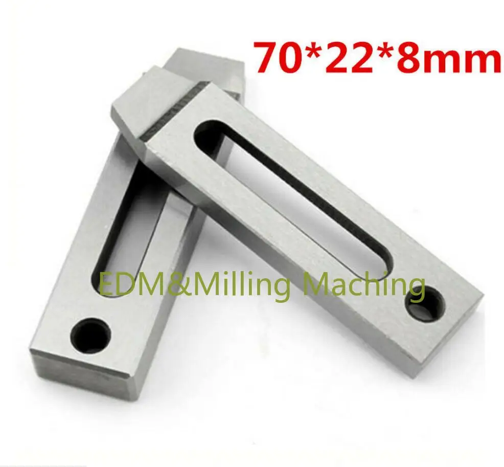 

CNC Wire EDM Cutter Stainless Steel Jig Holder Clamp 70x22x8mm M8 Screw Claw For Sodick DWC Wire Cut EDM Machine