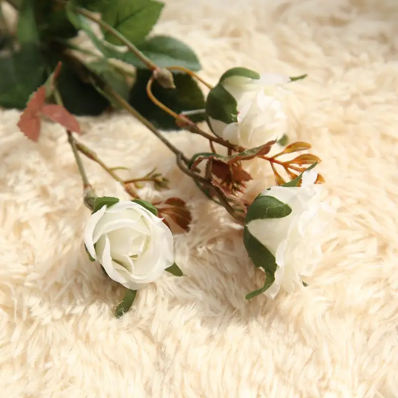 Высококачественная трехсторонняя имитация розы искусственные цветы предметы