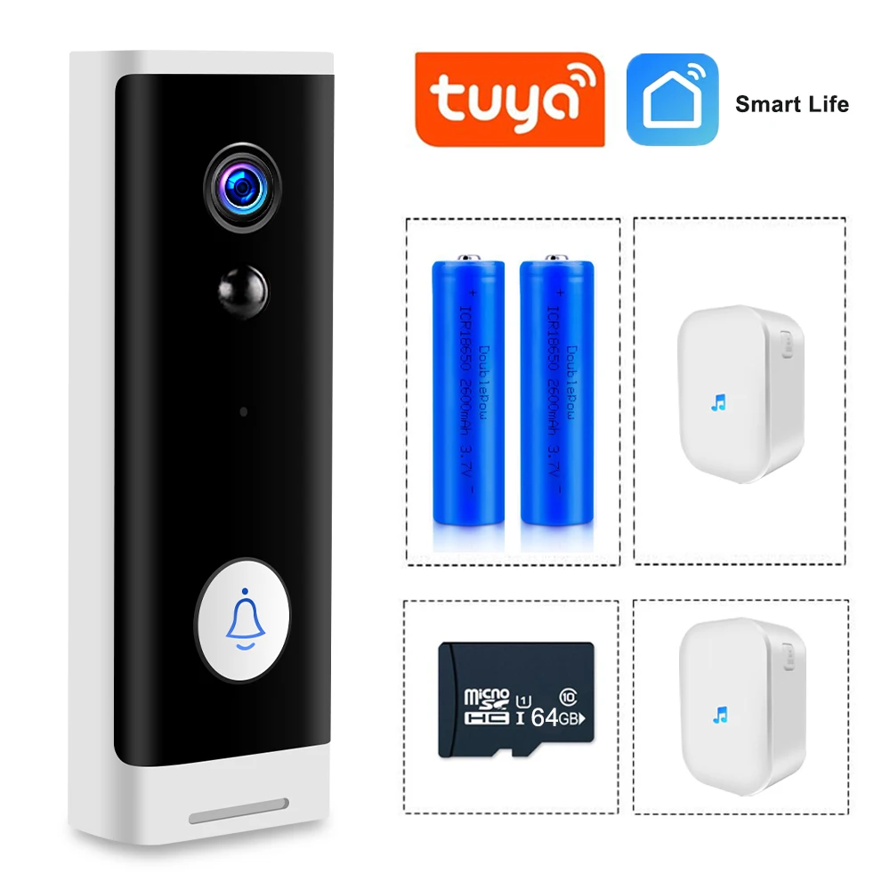 

1080P HD Tuya WIFI Doorbell Smart Wireless Home Video Intercom Security Camera Security Door Bell Phone PIR Motion Baby Monitor