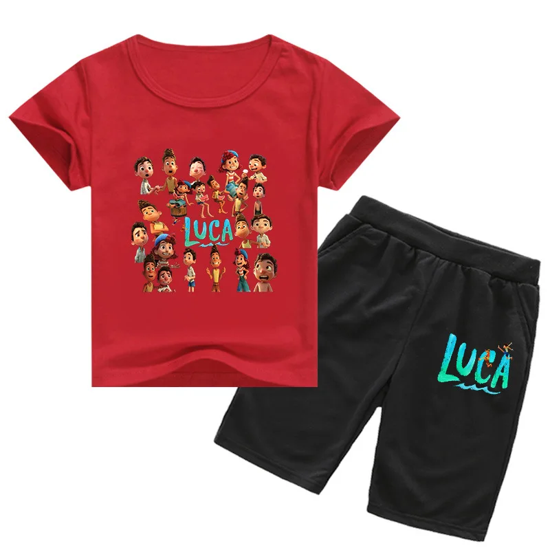 

Baby Boys Cartoon Luca Alberto Sea Monster T-shirt Shorts 2pcs Set Kids Summer Clothes Sets Toddler Girls Outfits Drop Shipping