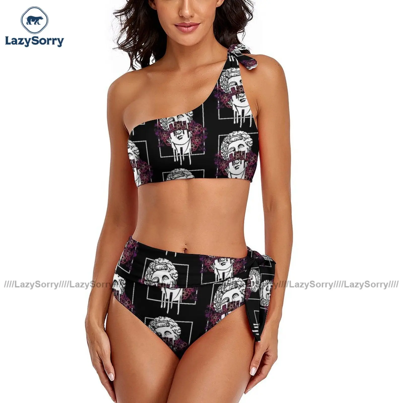 

Michelangelo Bikini Swimsuit High Leg Aesthetic Bath Swimwear Youth Sale 2 Piece Bathing Suit
