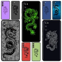 dragon god pattern case for samsung galaxy s21 ultra s20 fe s10 lite s9 plus s8 s10e s7 a51 a12 soft shell mobile phone cover