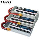 HRB литий-полимерный аккумулятор 6000 мАч 3S 11,1 В, 14,8 в, 22,2 в, 50C, 6S, в, RC запчасти Deans XT60 T, XT90 для Traxxas, Xmaxx, грузовиков, гусеничных автомобилей, самолетов