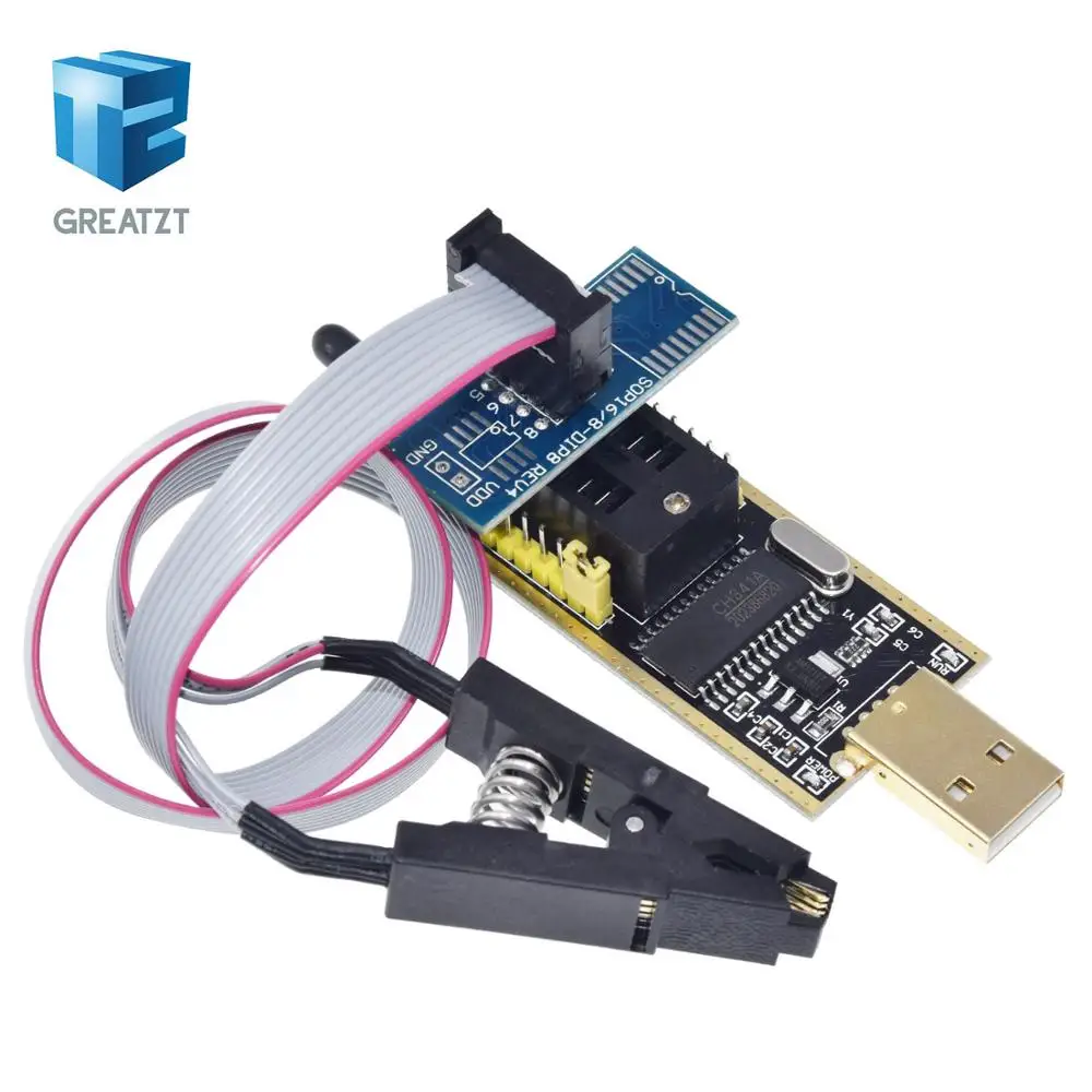 YUYANG CH341A 24 25 серии EEPROM флэш-память биос USB программист модуль+ SOIC8 SOP8 тестовый зажим для EEPROM 93CXX/25CXX/24CXX