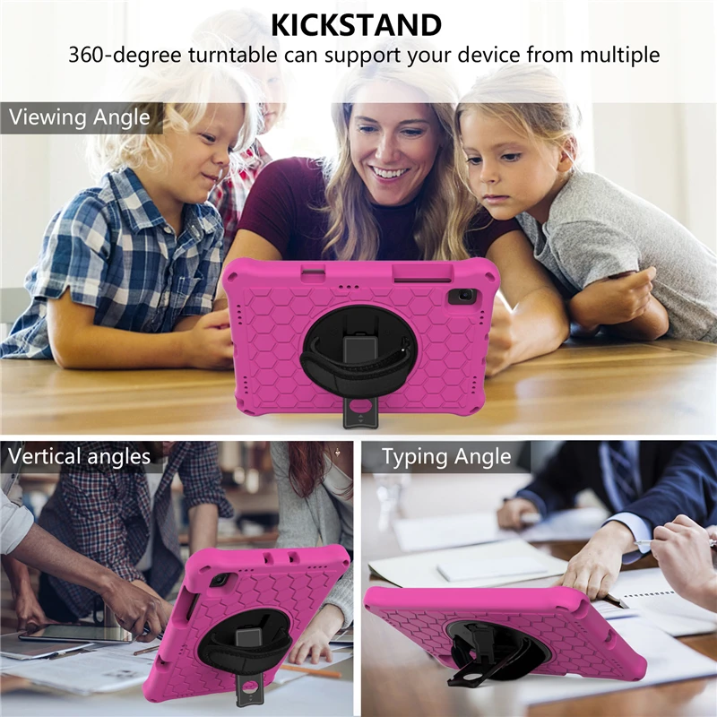 

Kids Stand Cover For Samsung Galaxy Tab S6 10.5 Inch 2019 SM-T860 T865 Handle Shoulder Strap EVA Shockproof Tablet Case Coque