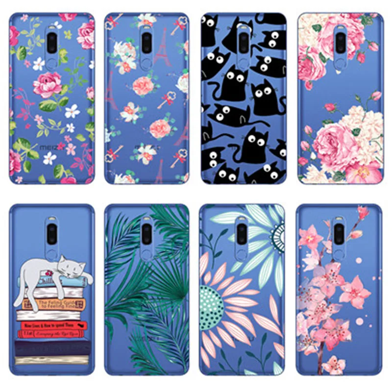Для Meizu Note 8 чехол Note8 крышки Чехлы из мягкого ТПУ для M8 Примечание M8Note M с цветочным