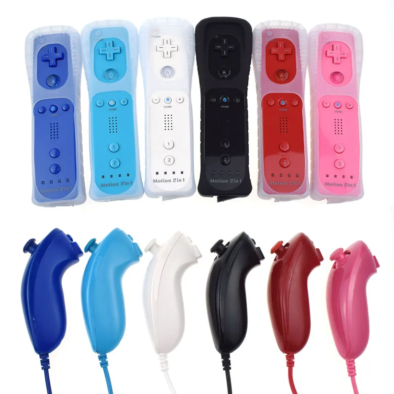 2 в 1 джойстик Nunchuck с Motion Plus для игрового пульта дистанционного управления Nintendo