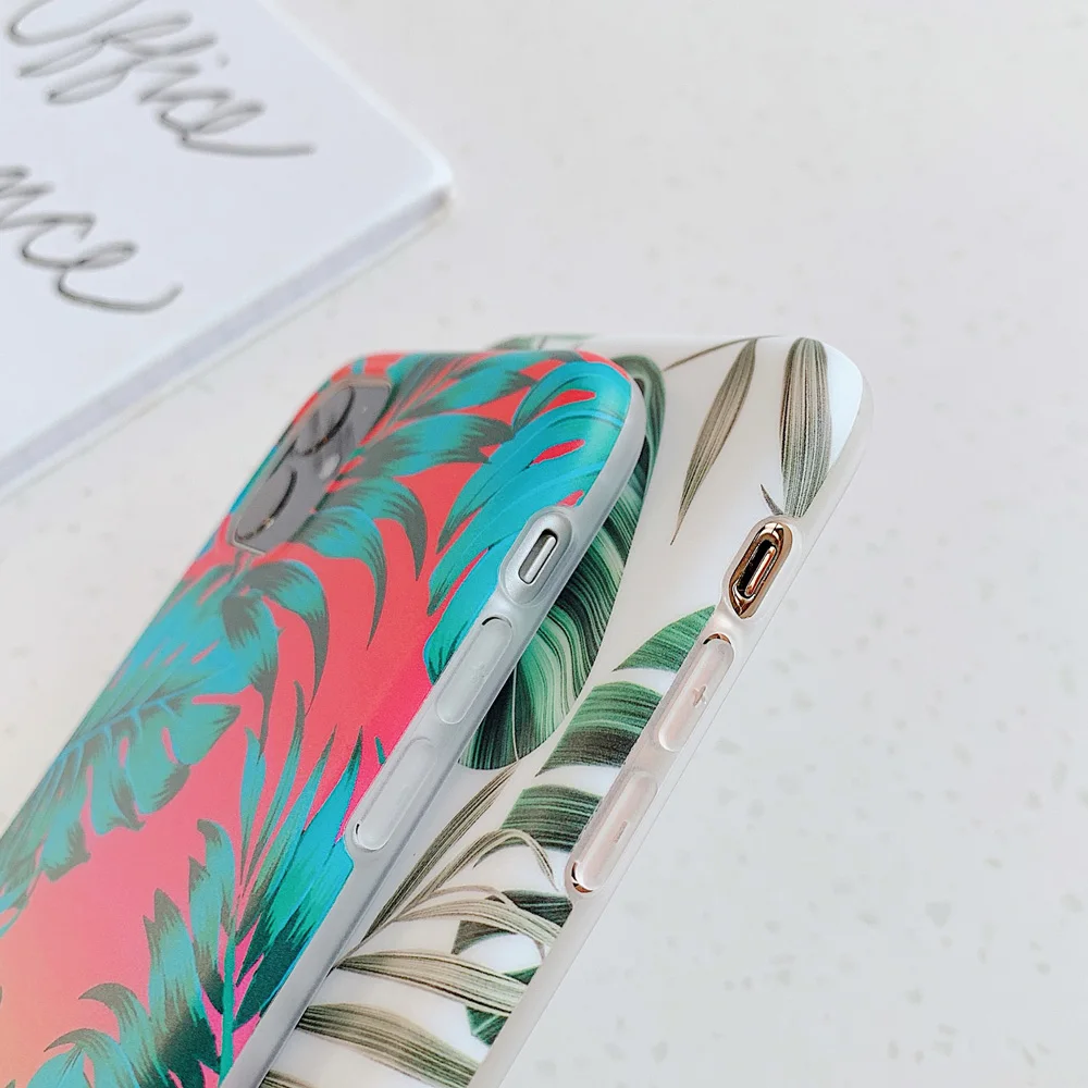 Чехол для телефона в стиле ретро с цветными цветами для iphone XR XS Max X 6 6S 7 8 Plus 11 11Pro Max Leaf матовый мягкий Художественный Цветочный чехол