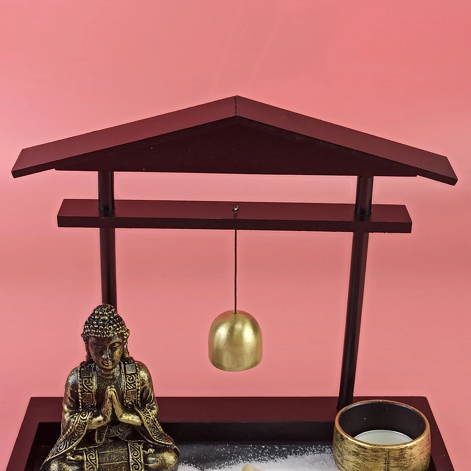 

Rock Rake Zen Garden Kit Relaxation Miniature Sand Tray with Buddhist Statue