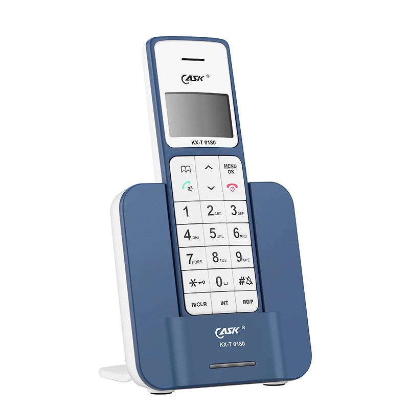 Blue Беспроводной телефон Telefone русский английский испанский язык фиксированные телефоны с ID вызова громкой связи беспроводной стационарный телефон для дома - Color: Blue